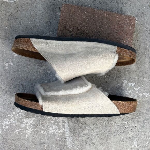 Stussy & Birkenstock shearling slides main image 7